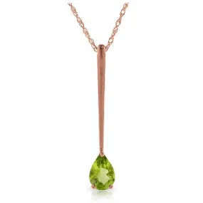 14K Solid Rose Gold Peridot Necklace Certified Series Royal
