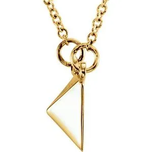 18K Yellow Pyramid 16.25" Necklace