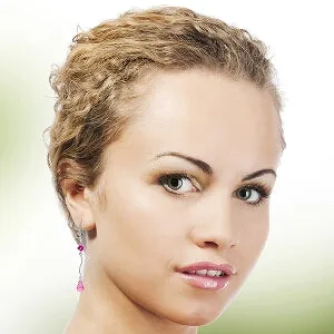 3.5 Carat 14K Solid White Gold Formidable Pink Topaz Earrings