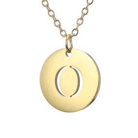 Alphabet Necklace Gold Plated - Letter O