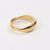 Asymmetric Gold Ring
