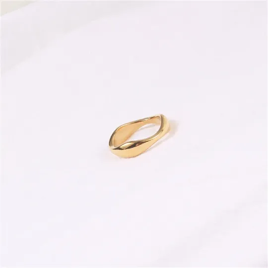 Asymmetric Gold Ring