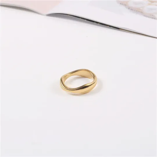 Asymmetric Gold Ring