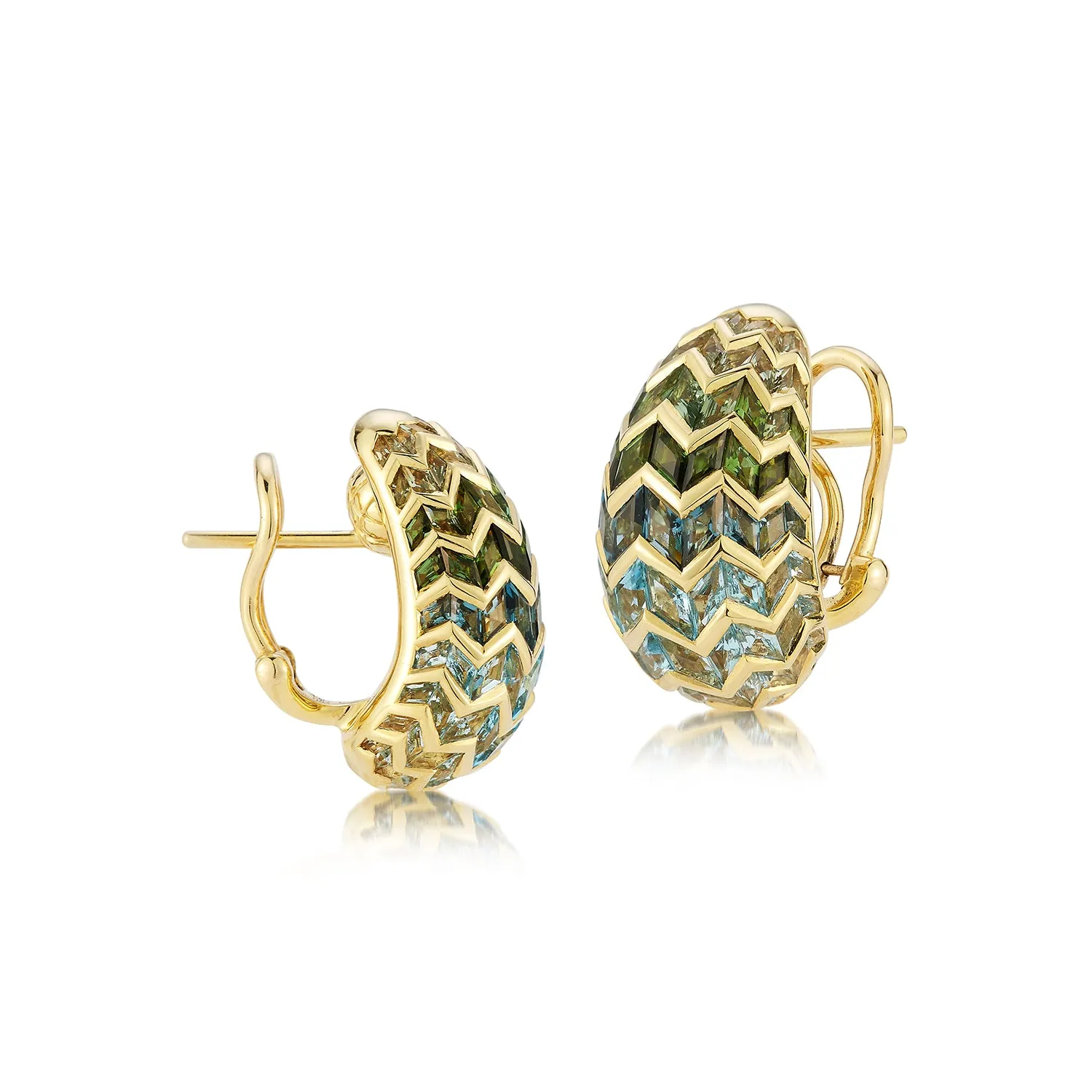 Awakenings Domed Earrings in Ecstasy