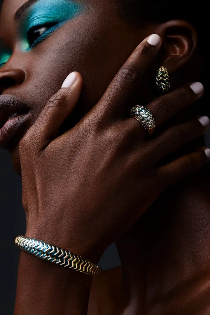 Awakenings Domed Earrings in Ecstasy