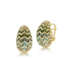 Awakenings Domed Earrings in Ecstasy