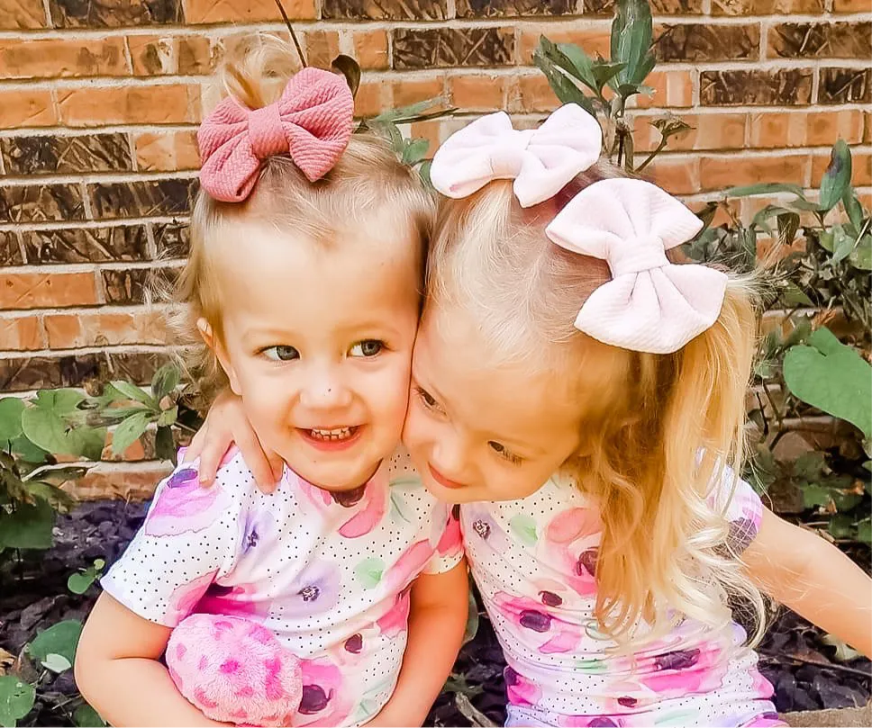 Baby Pink Liverpool Fabric Bow Headband | Hair Clip