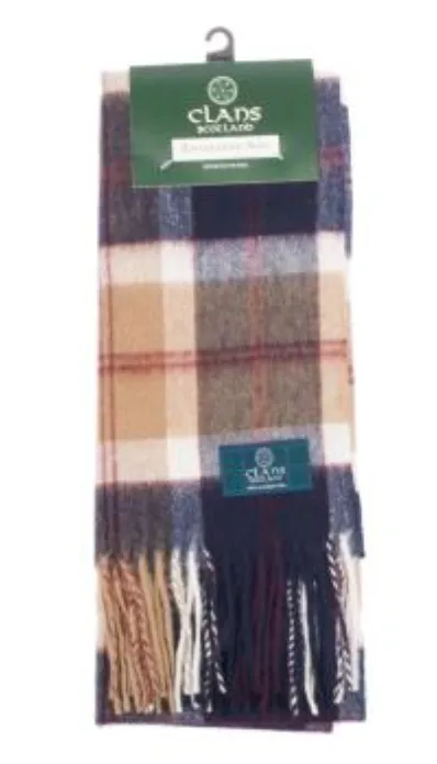 Bannockbane Navy Modern Lambswool Scarf