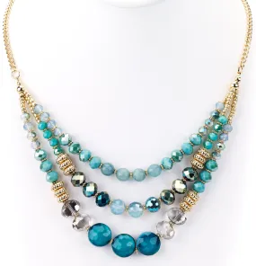 Beaded Turquoise Statement Necklace
