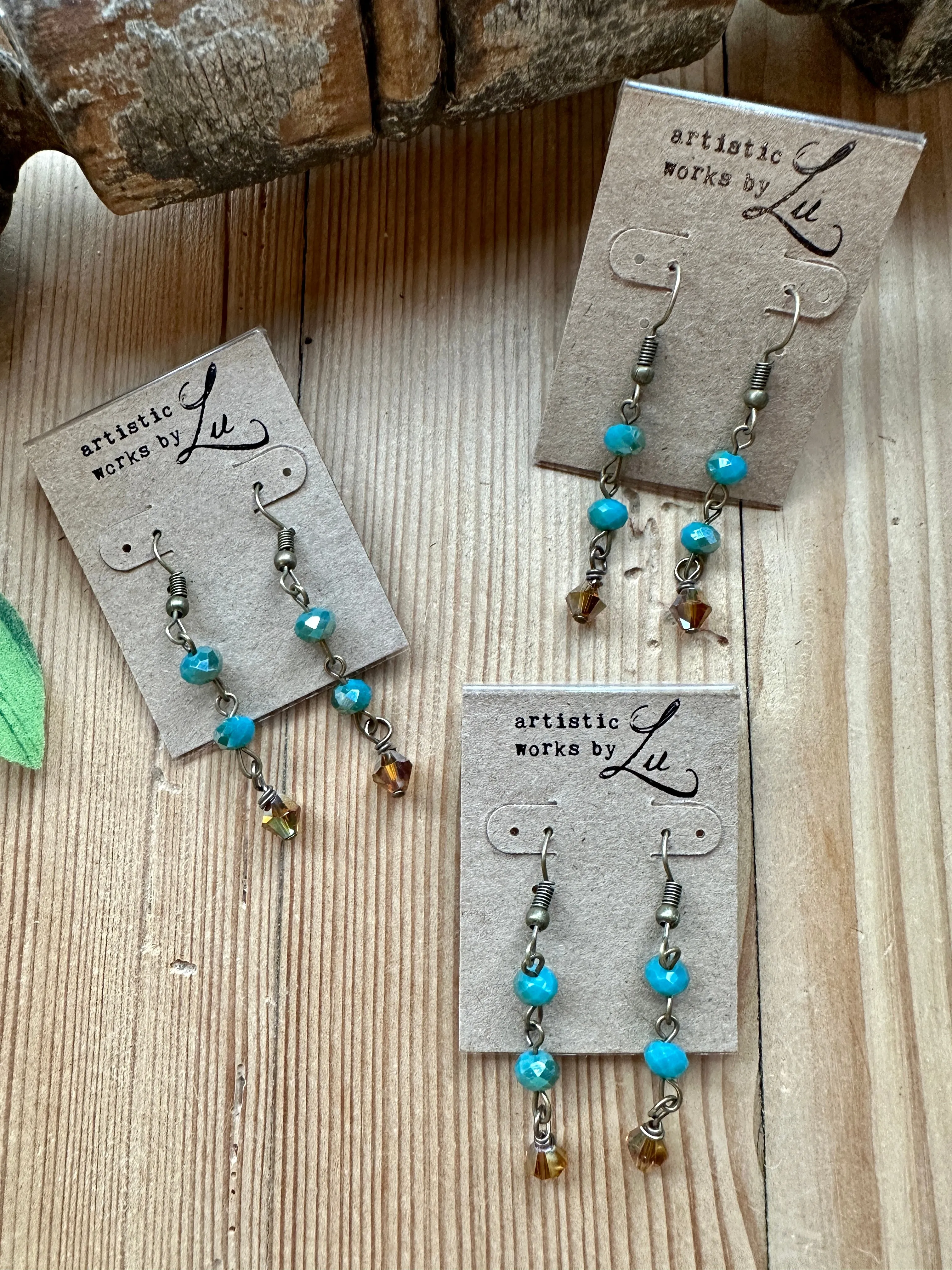 Bejeweled Gems Rosary Earrings