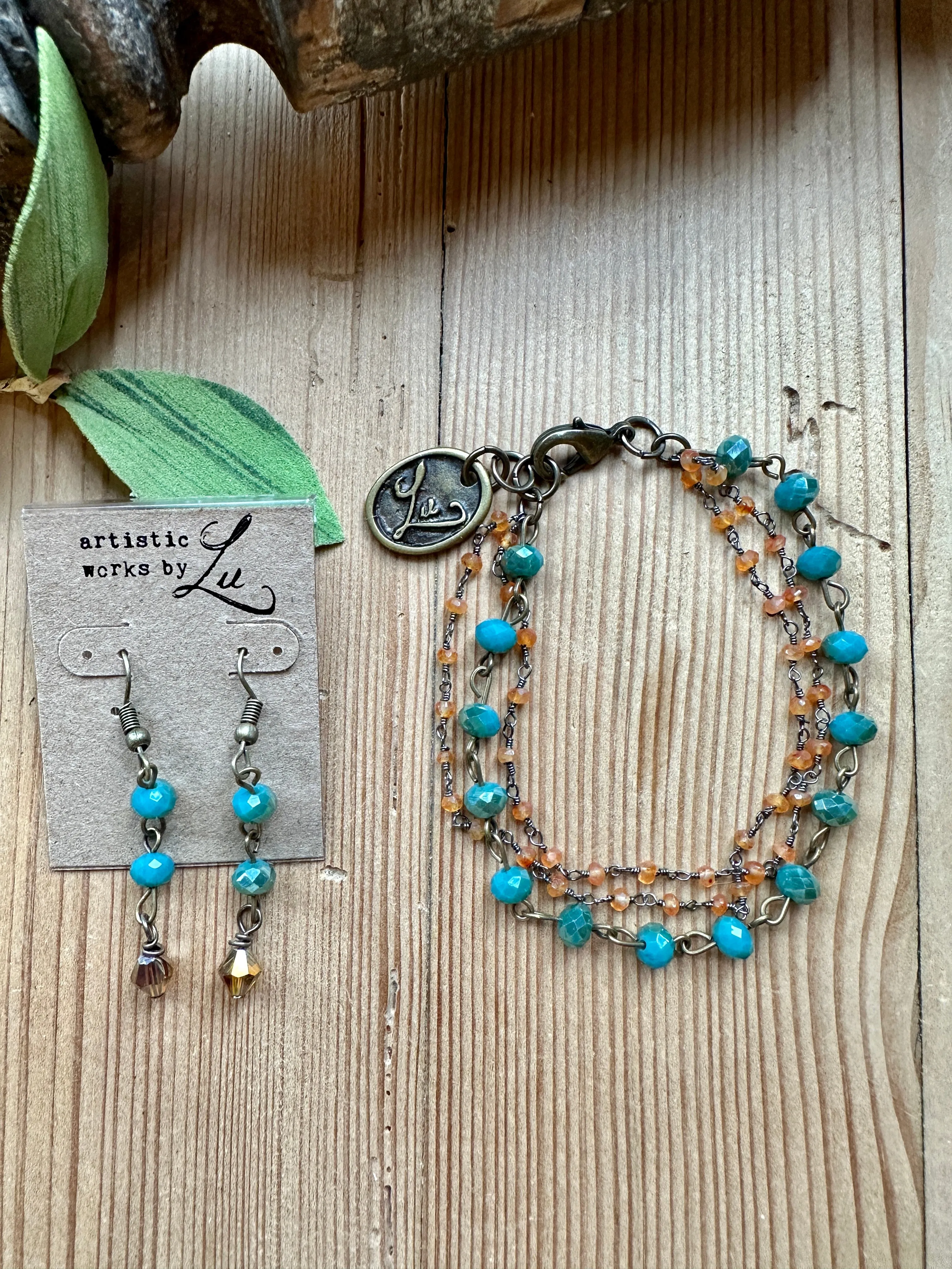 Bejeweled Gems Rosary Earrings