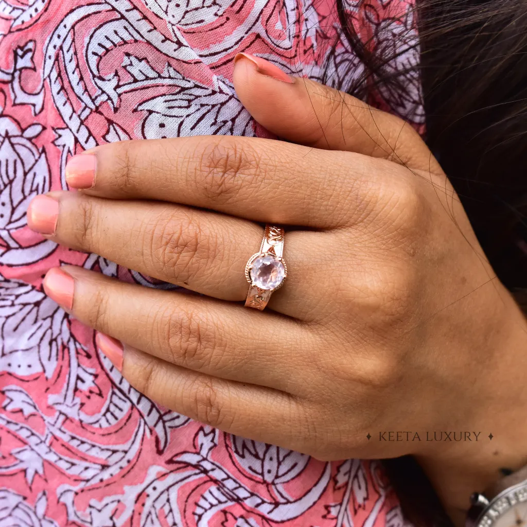 Blushing Beauty - Rose Quartz Ring