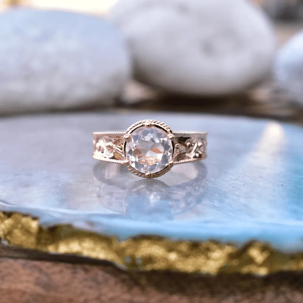 Blushing Beauty - Rose Quartz Ring