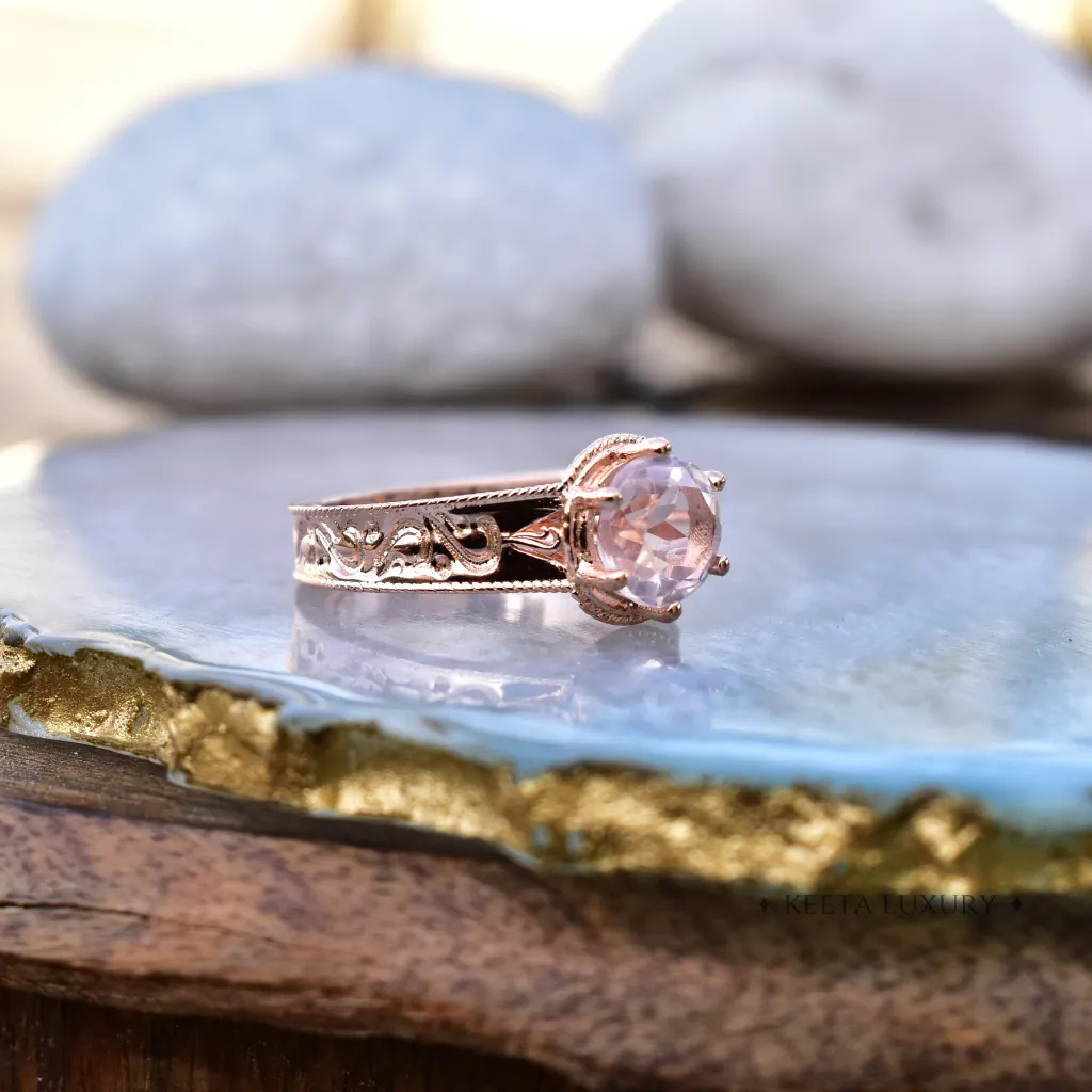 Blushing Beauty - Rose Quartz Ring