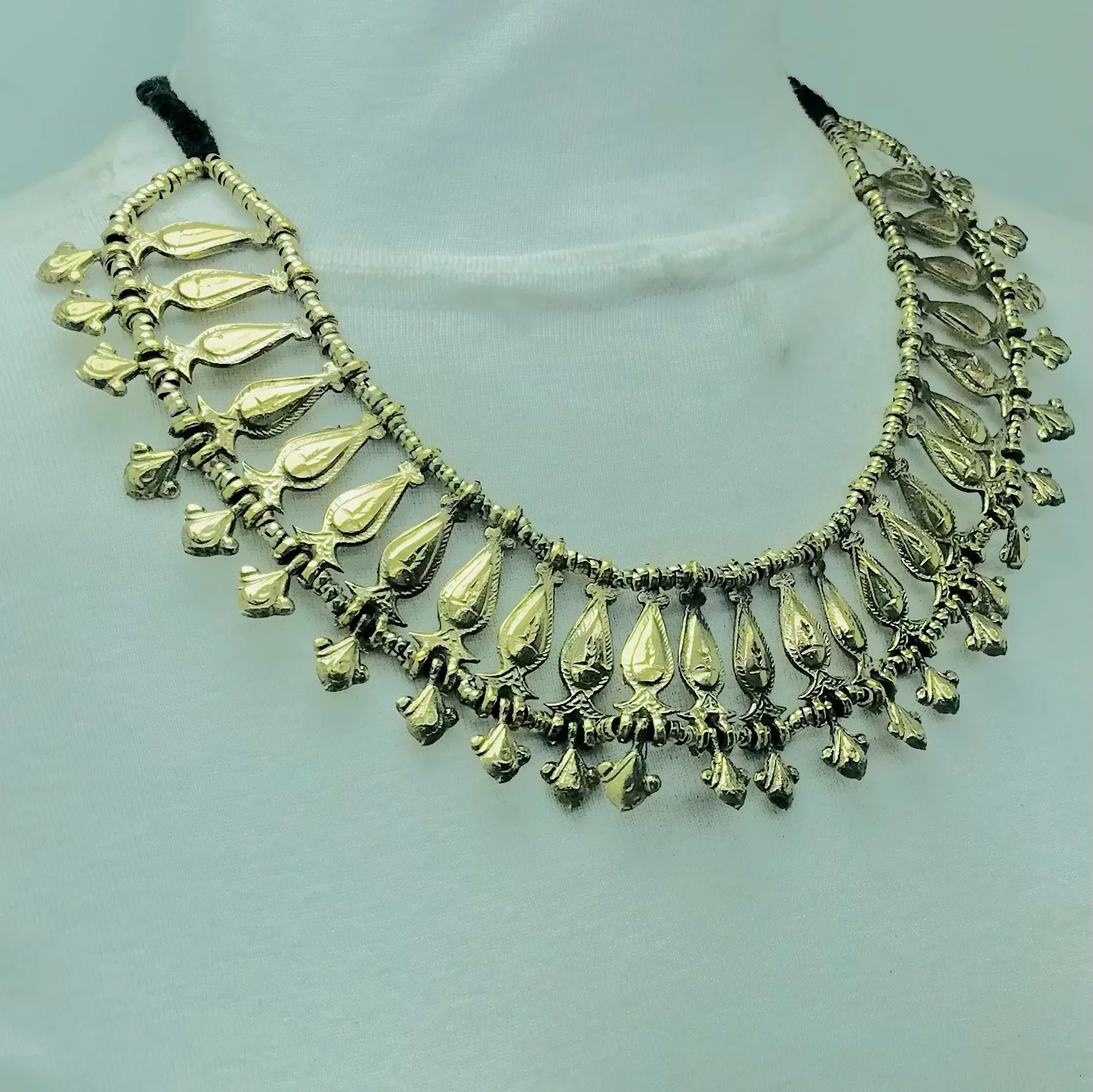 Boho Vintage Tribal Choker Statement Necklace