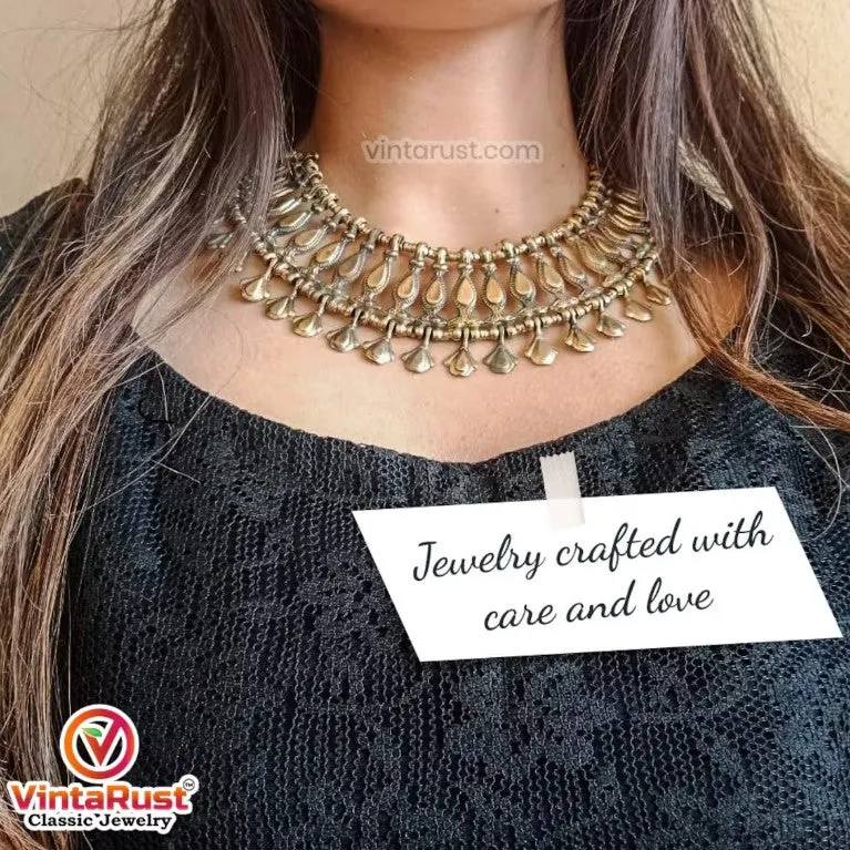 Boho Vintage Tribal Choker Statement Necklace