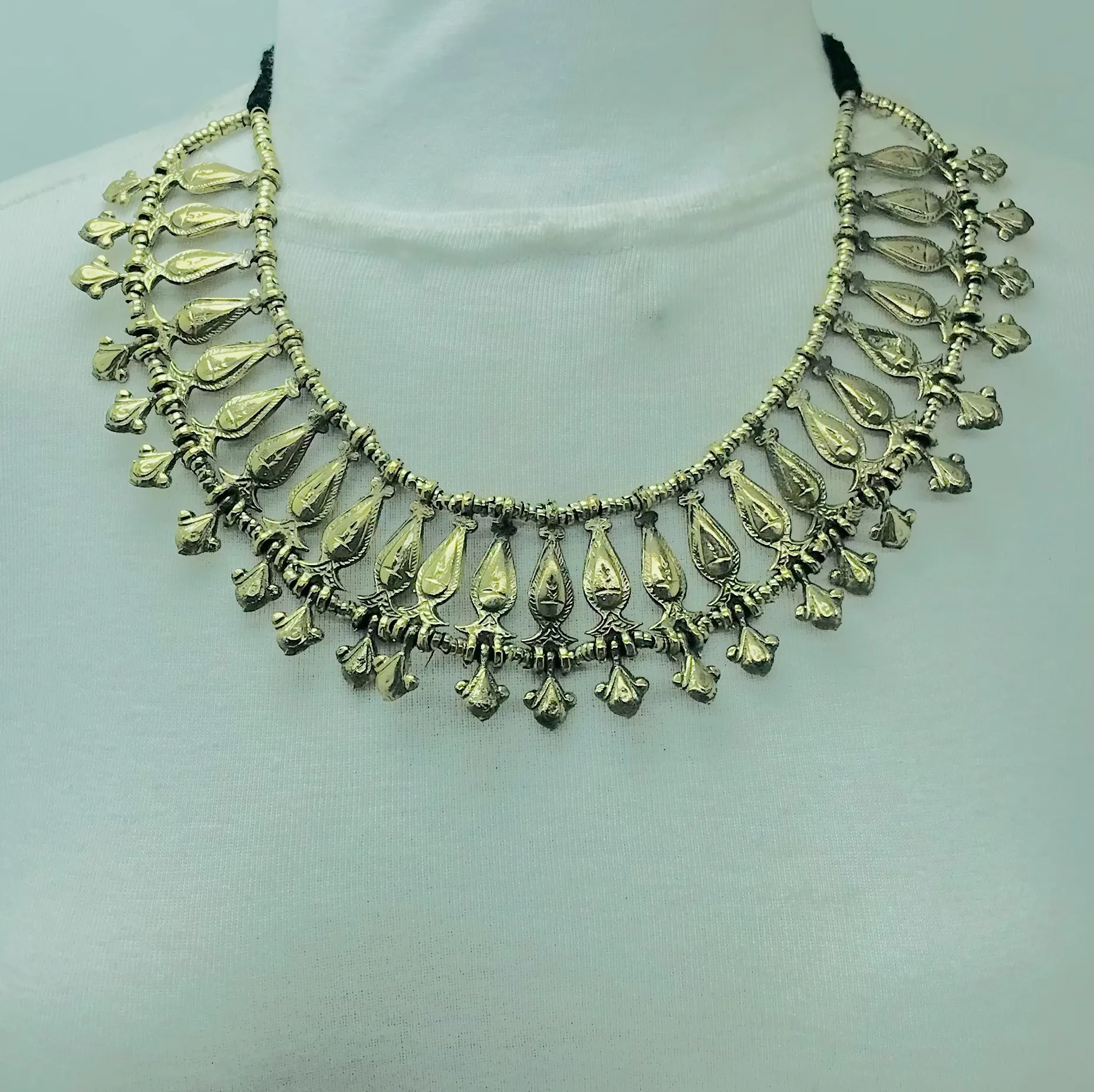 Boho Vintage Tribal Choker Statement Necklace