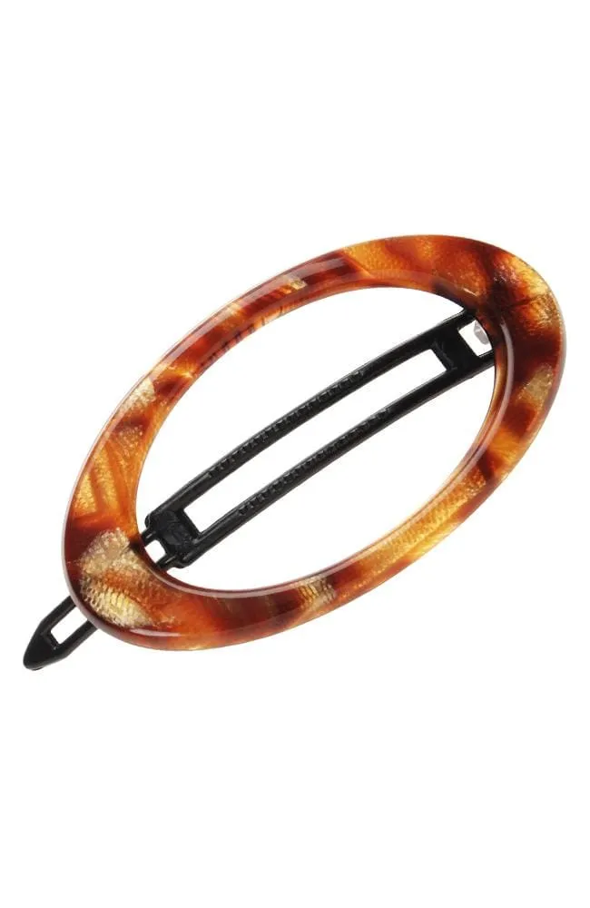 Cutout Oval Plastic Tige Boule Barrette - Classic