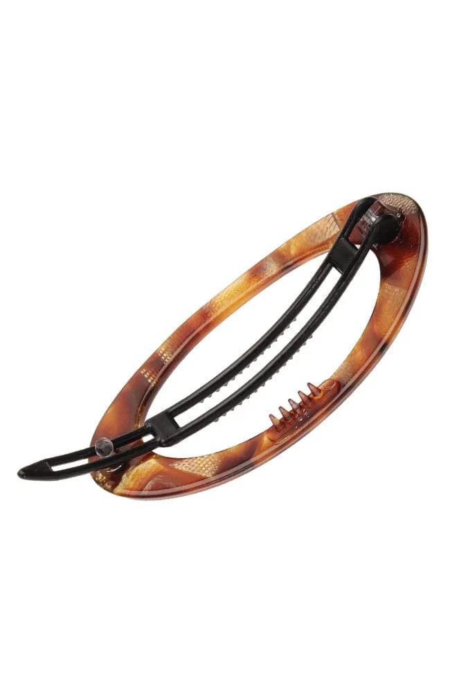 Cutout Oval Plastic Tige Boule Barrette - Classic
