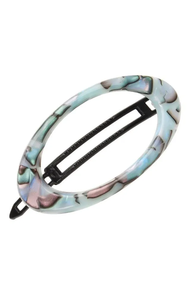 Cutout Oval Plastic Tige Boule Barrette - Classic
