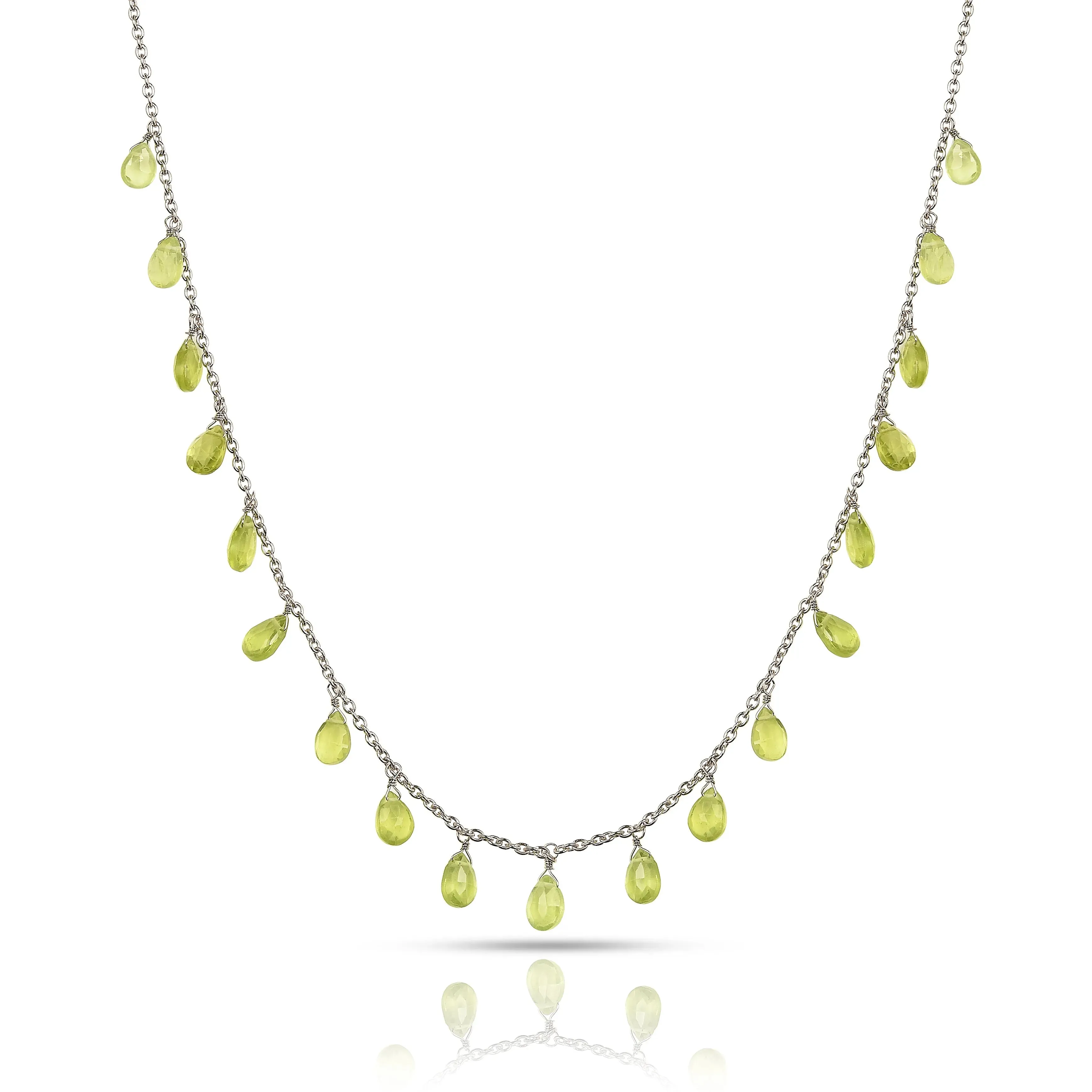 Dainty Layered Peridot Necklace