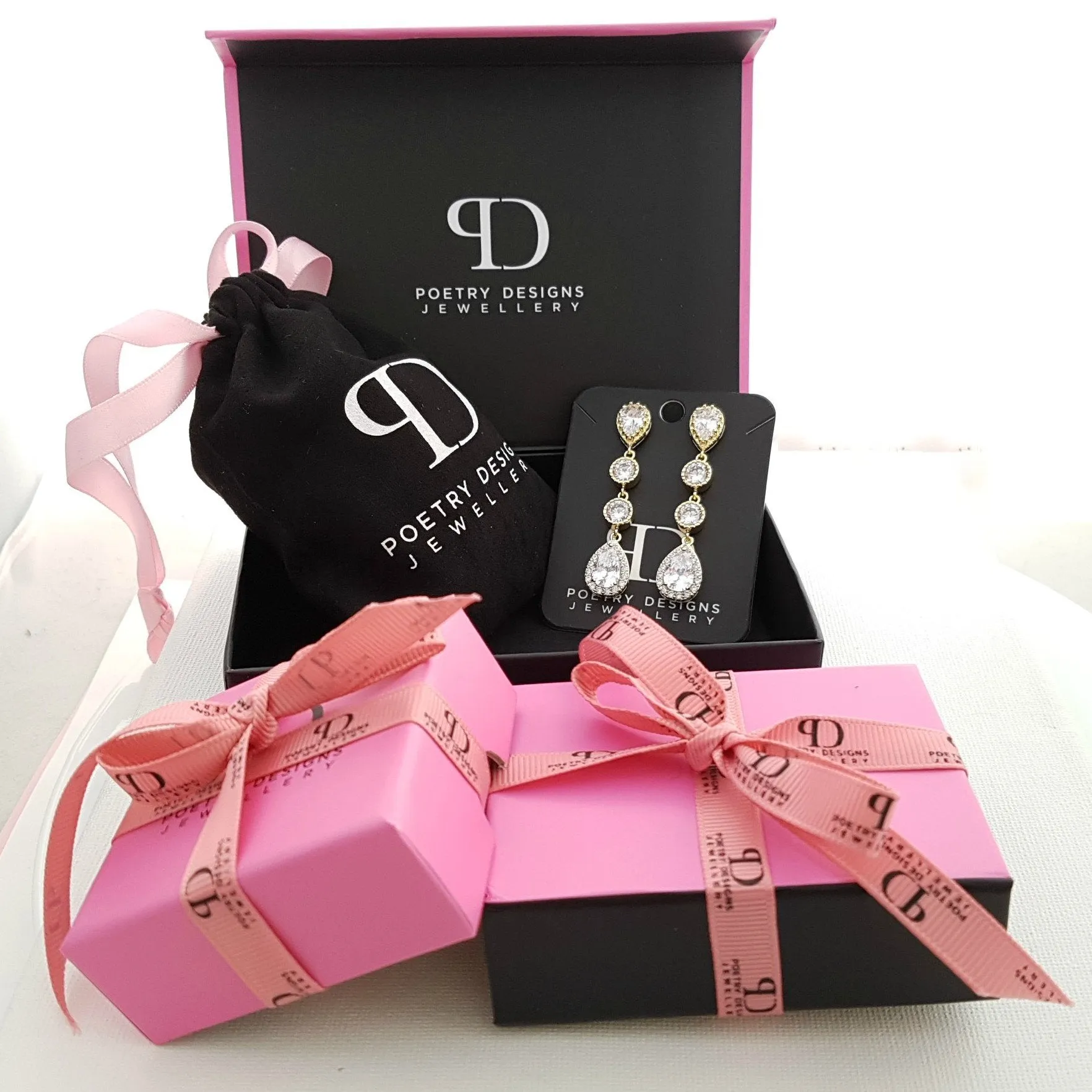 Diamond Shaped Cubic Zirconia Slider Bracelet- Celia