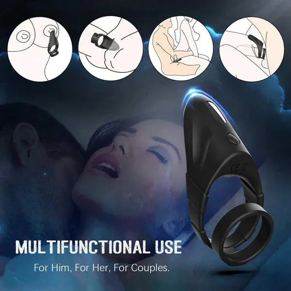 DualDelight - Intense Dual-Ring Vibrating Men's Enhancer Cock Ring
