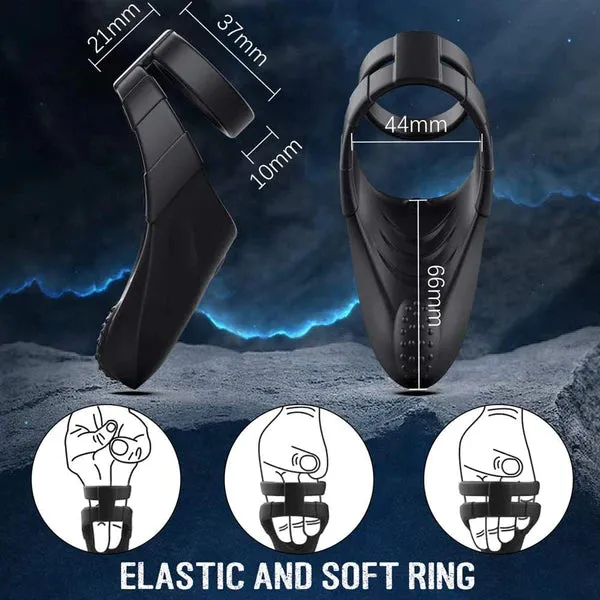 DualDelight - Intense Dual-Ring Vibrating Men's Enhancer Cock Ring