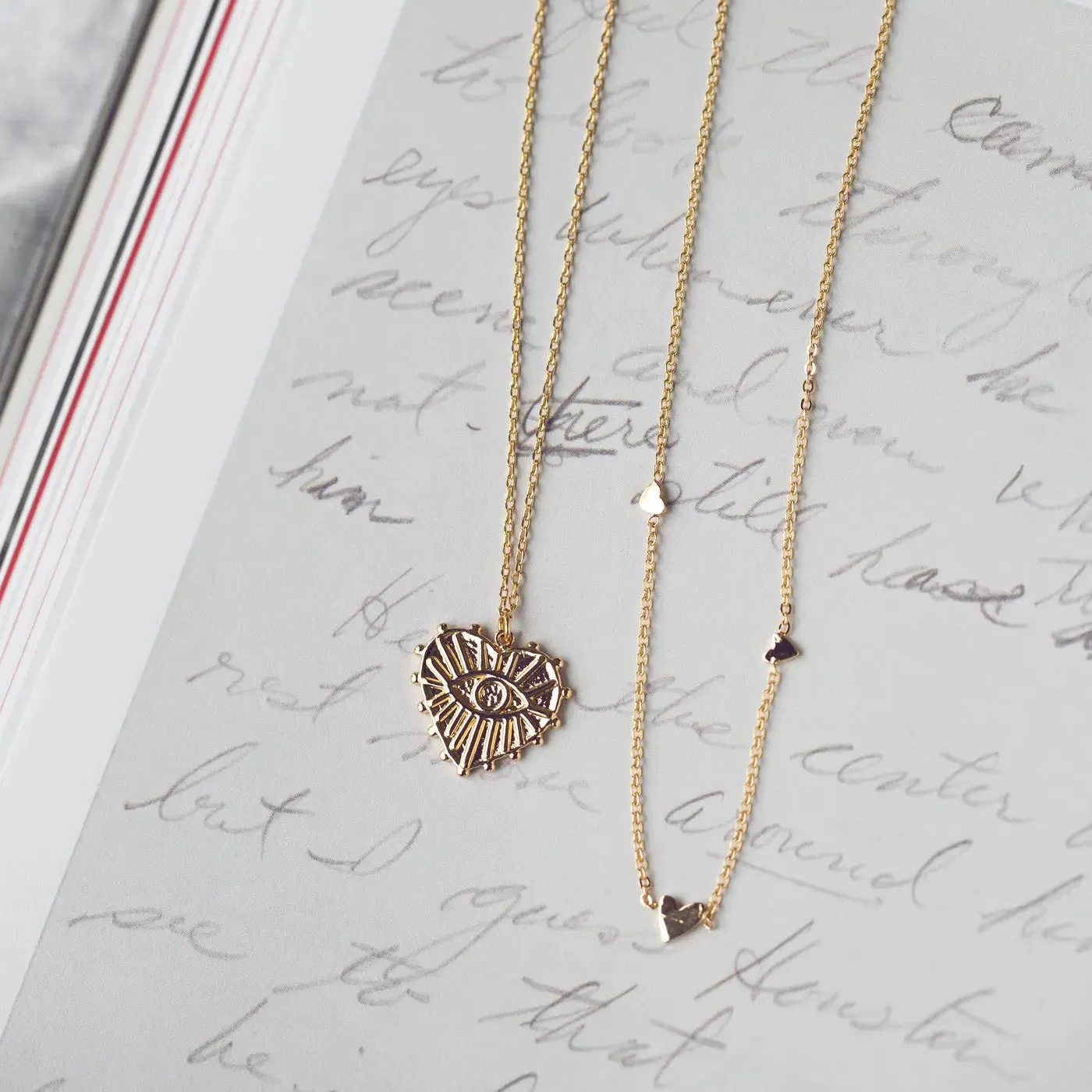Evil Eye Heart Necklace