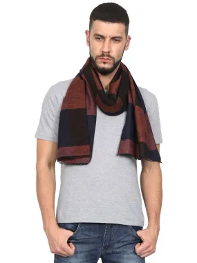 FabSeasons Orange Men's Casual Checkered Acrylic Woolen Muffler