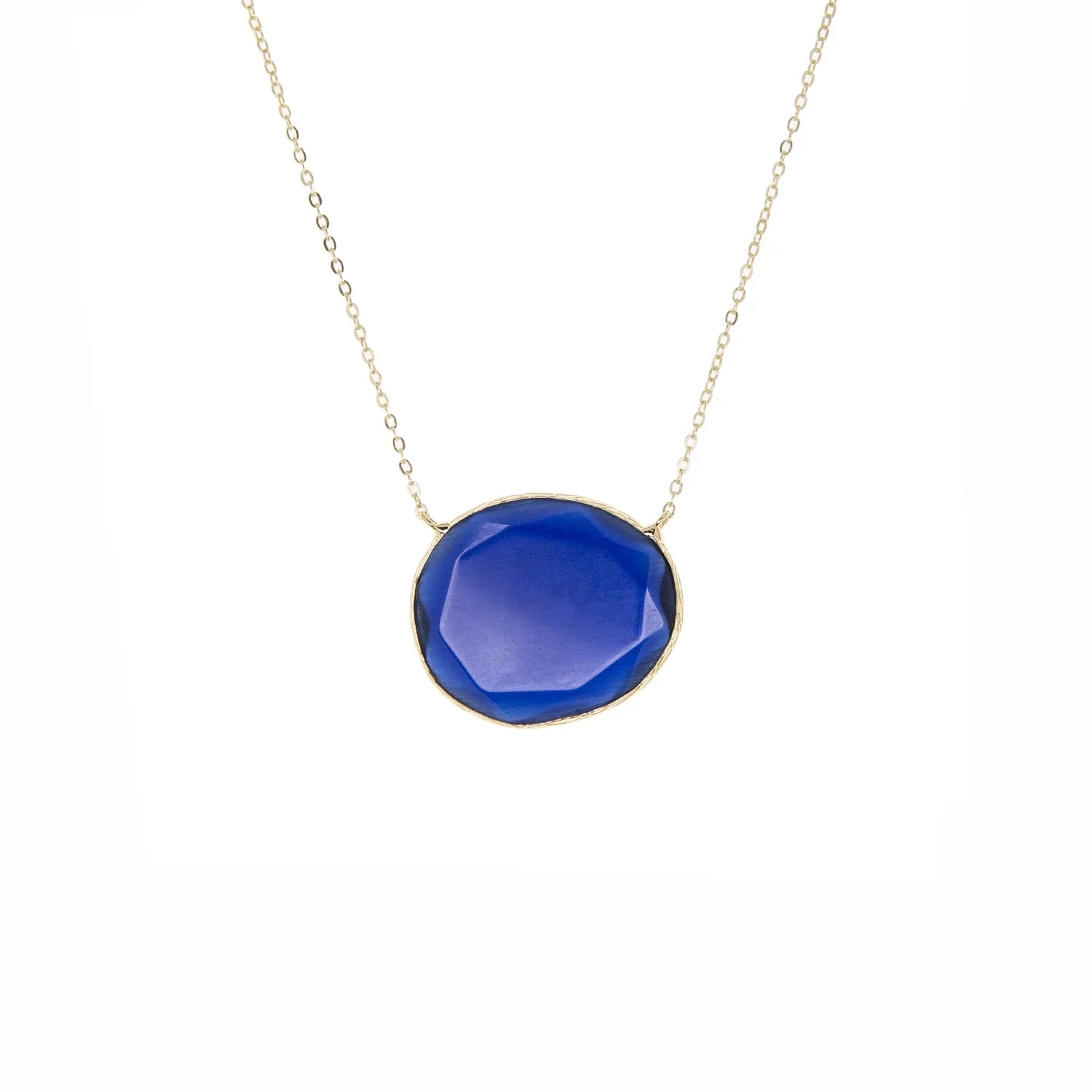 faceted glass necklace