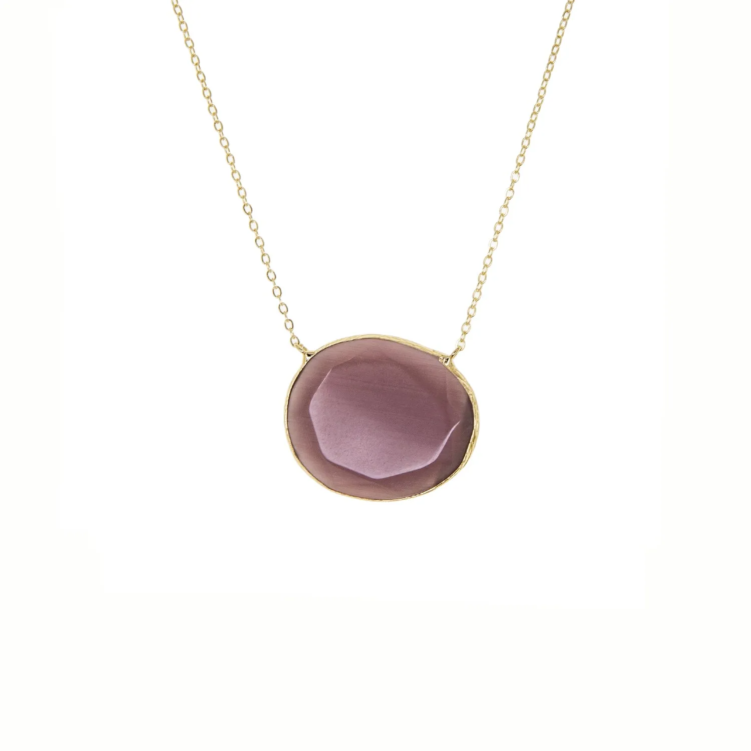 faceted glass necklace