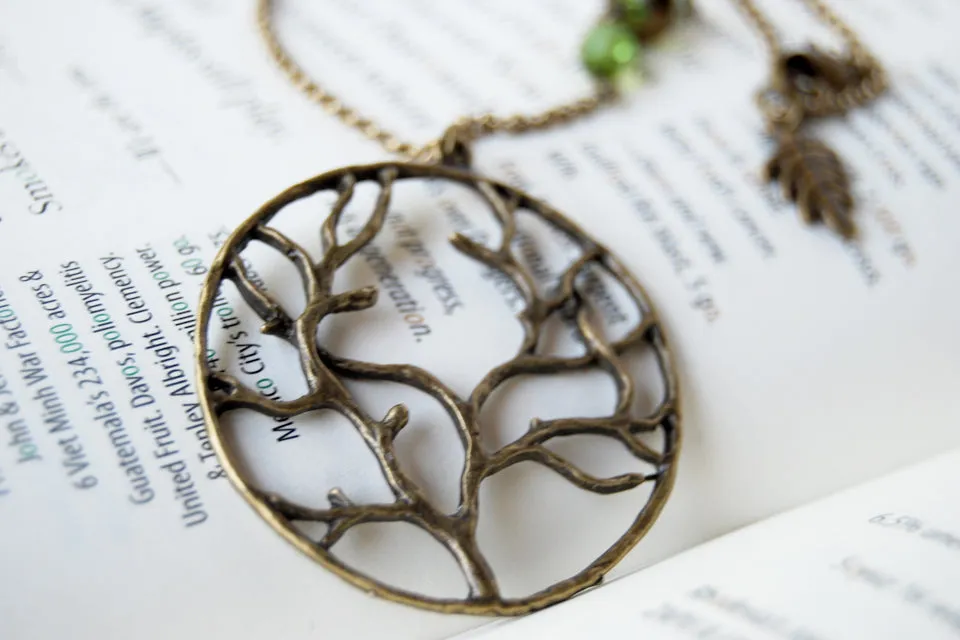 Fangorn Forest | Brass Tree Charm Necklace | Woodland Forest Pendant