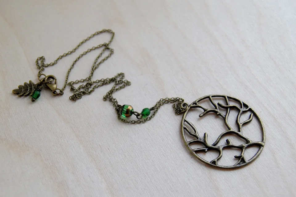 Fangorn Forest | Brass Tree Charm Necklace | Woodland Forest Pendant