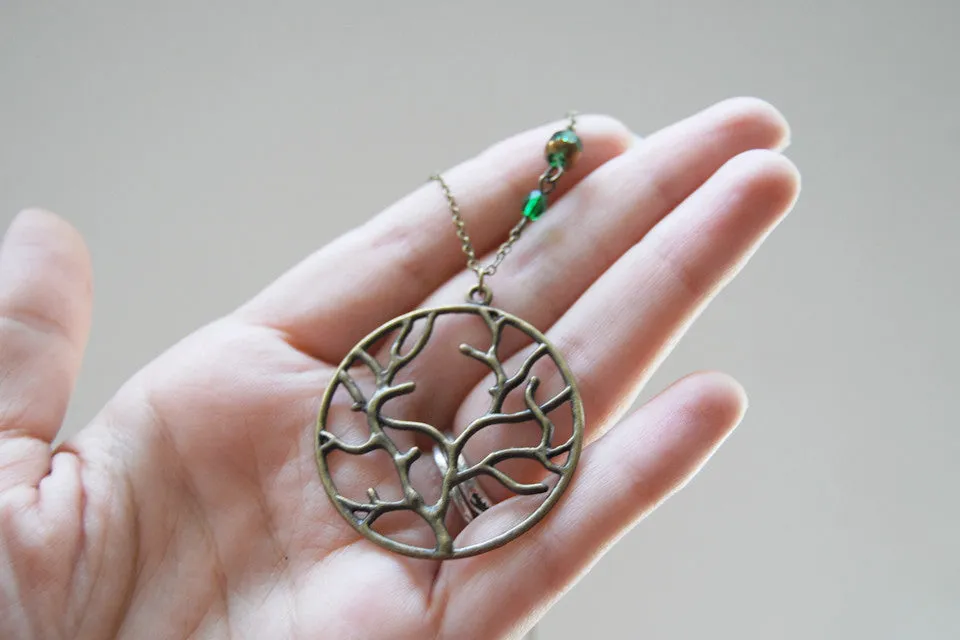 Fangorn Forest | Brass Tree Charm Necklace | Woodland Forest Pendant