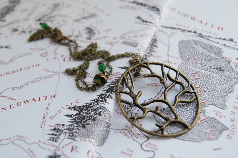 Fangorn Forest | Brass Tree Charm Necklace | Woodland Forest Pendant