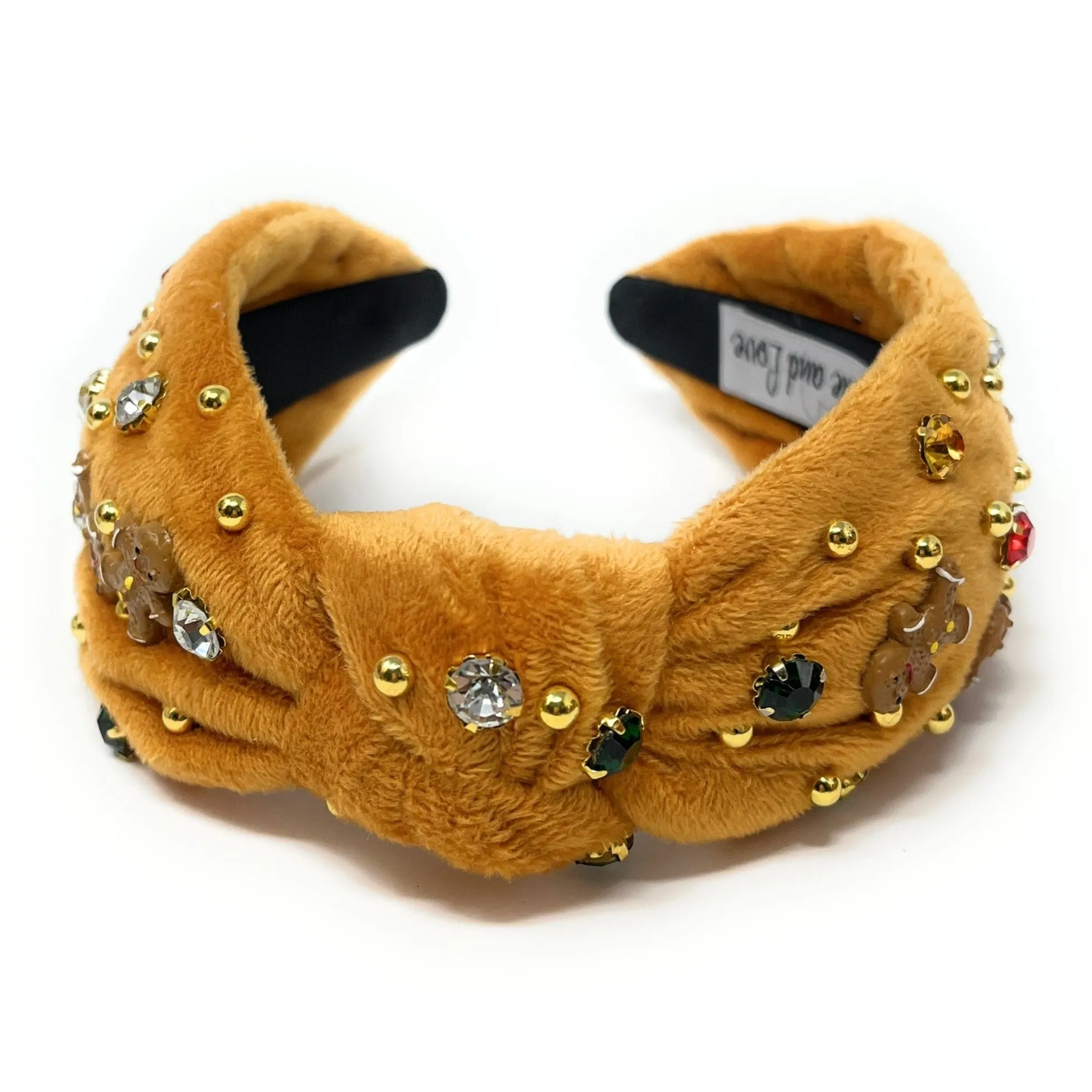 Gingerbread Man Jeweled Knot Headband