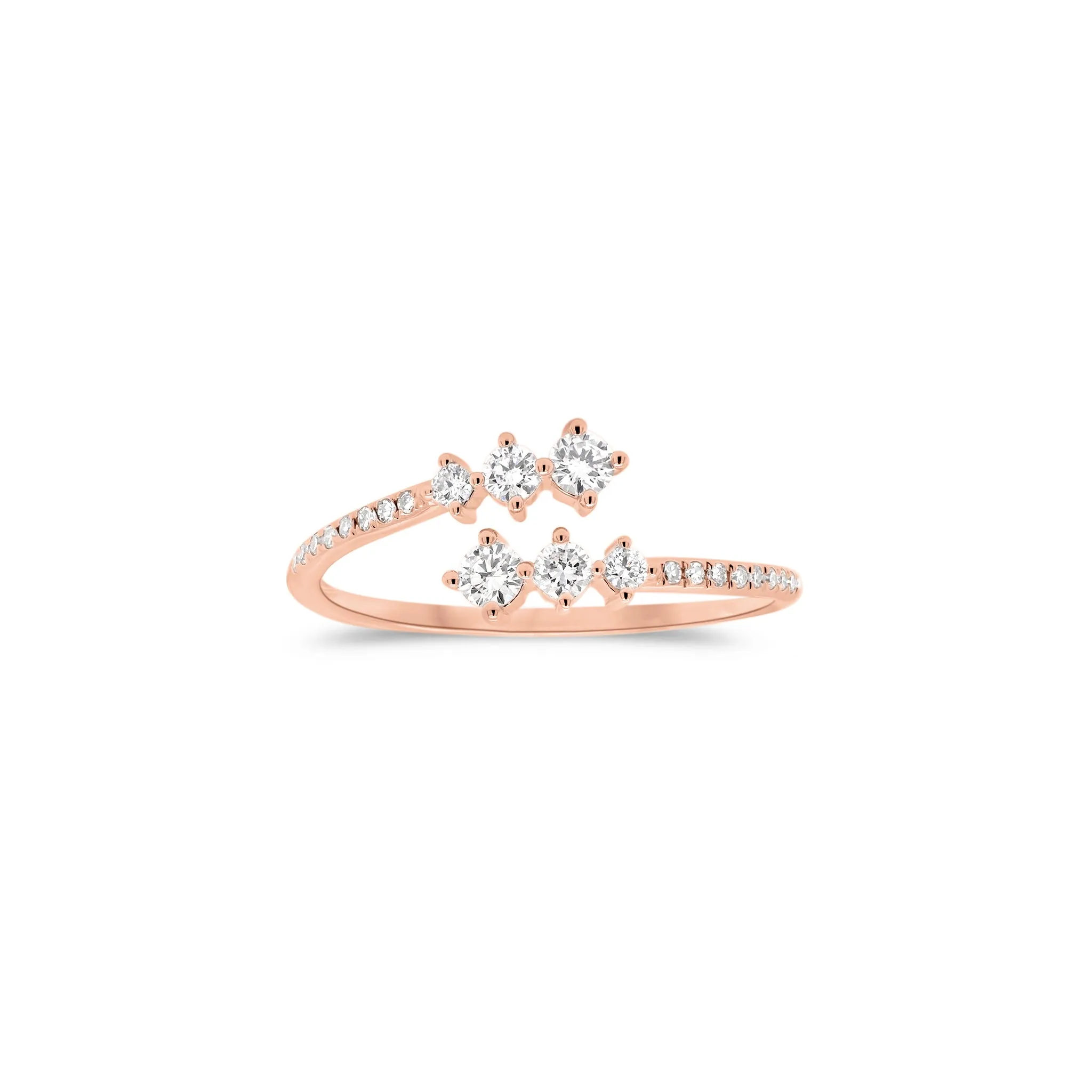 Graduated Diamond Wrap Pinky Ring