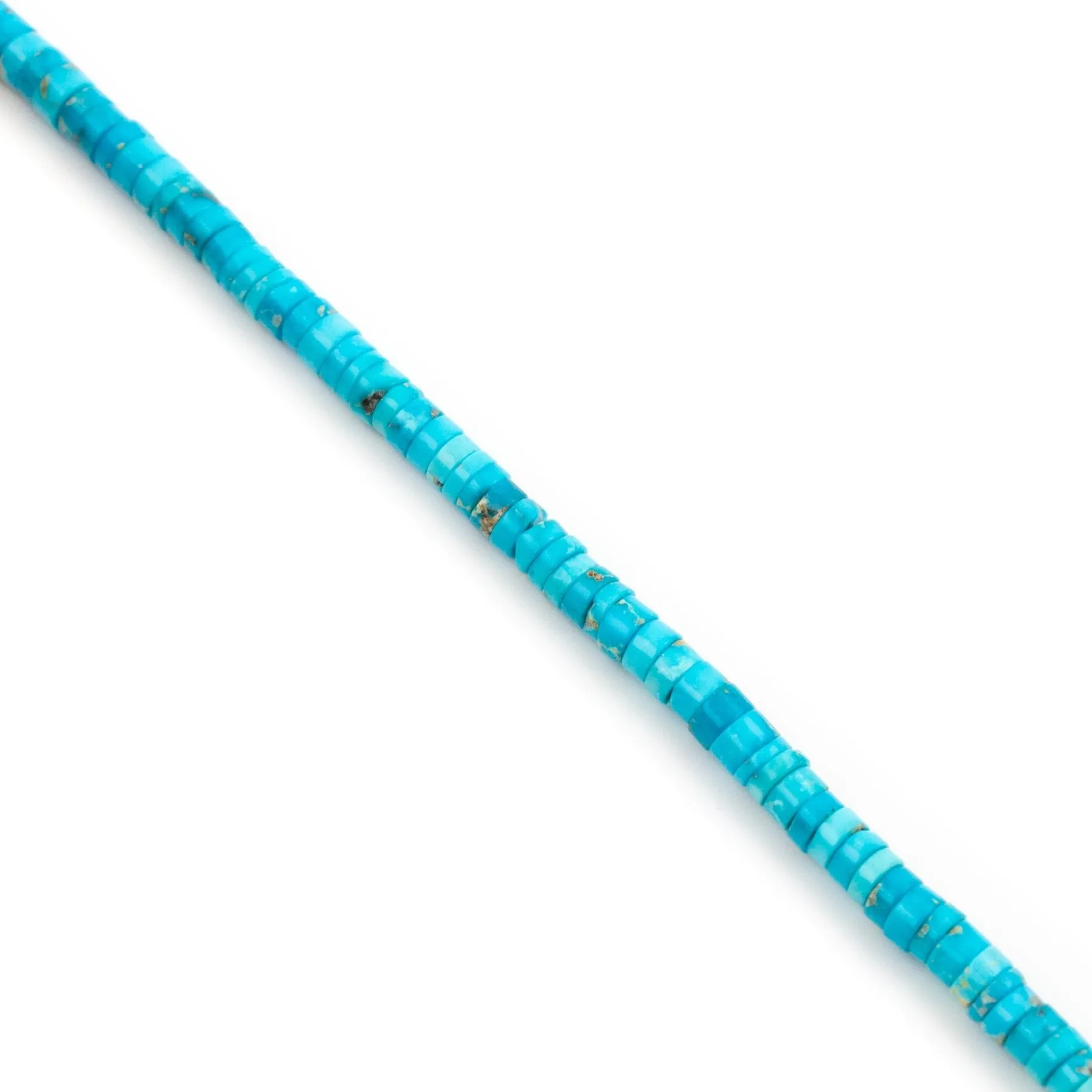 Heat Treated Turquoise Heishi Necklace 1