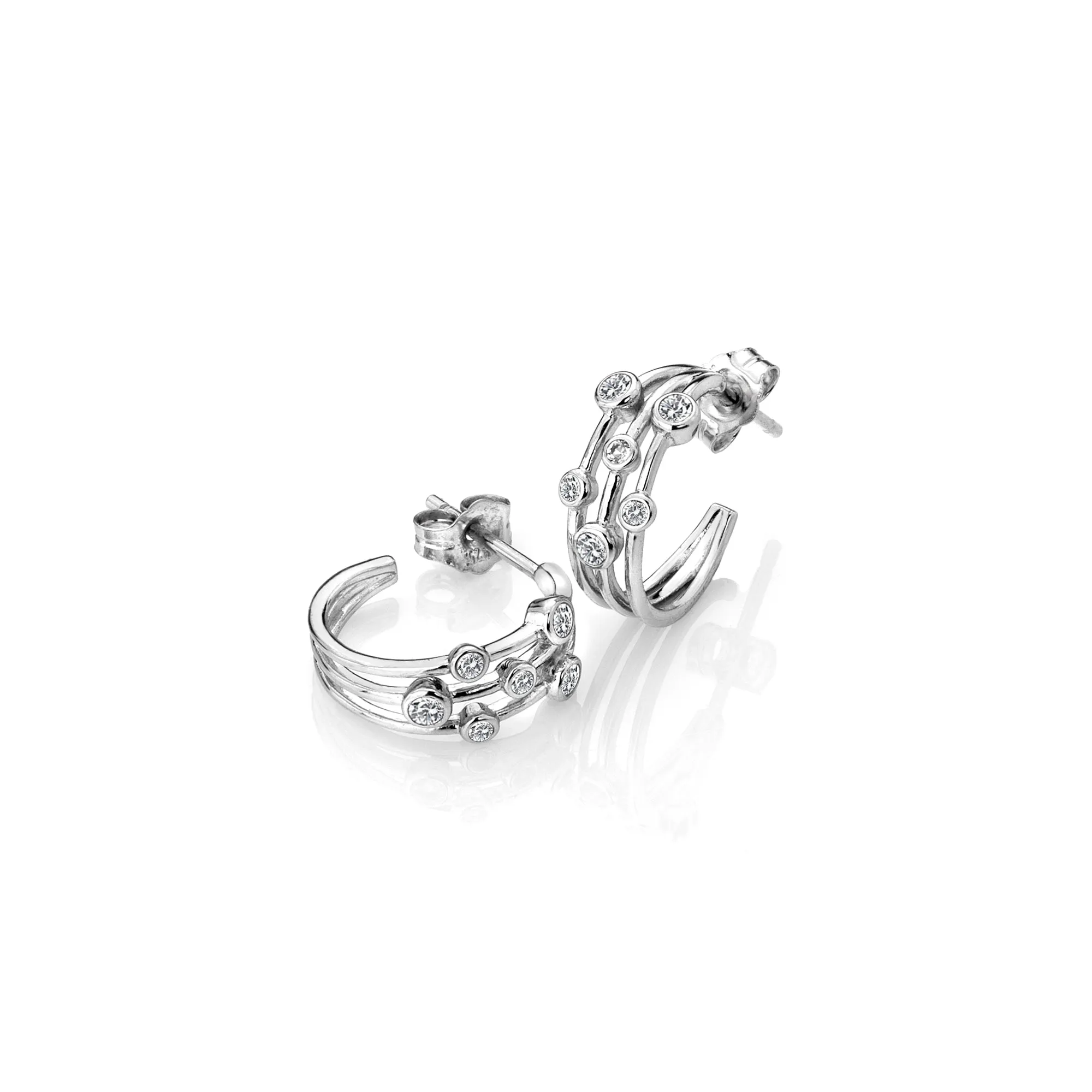 Hot Diamonds Silver Tender Statement Earrings | Sterling Silver