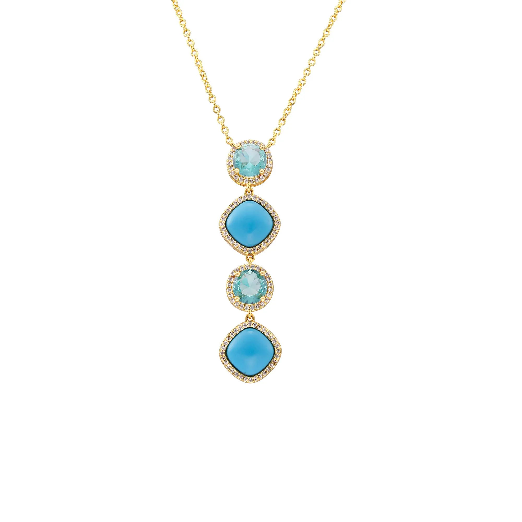 JACEY-GOLD/WHITE/TURQUOISE