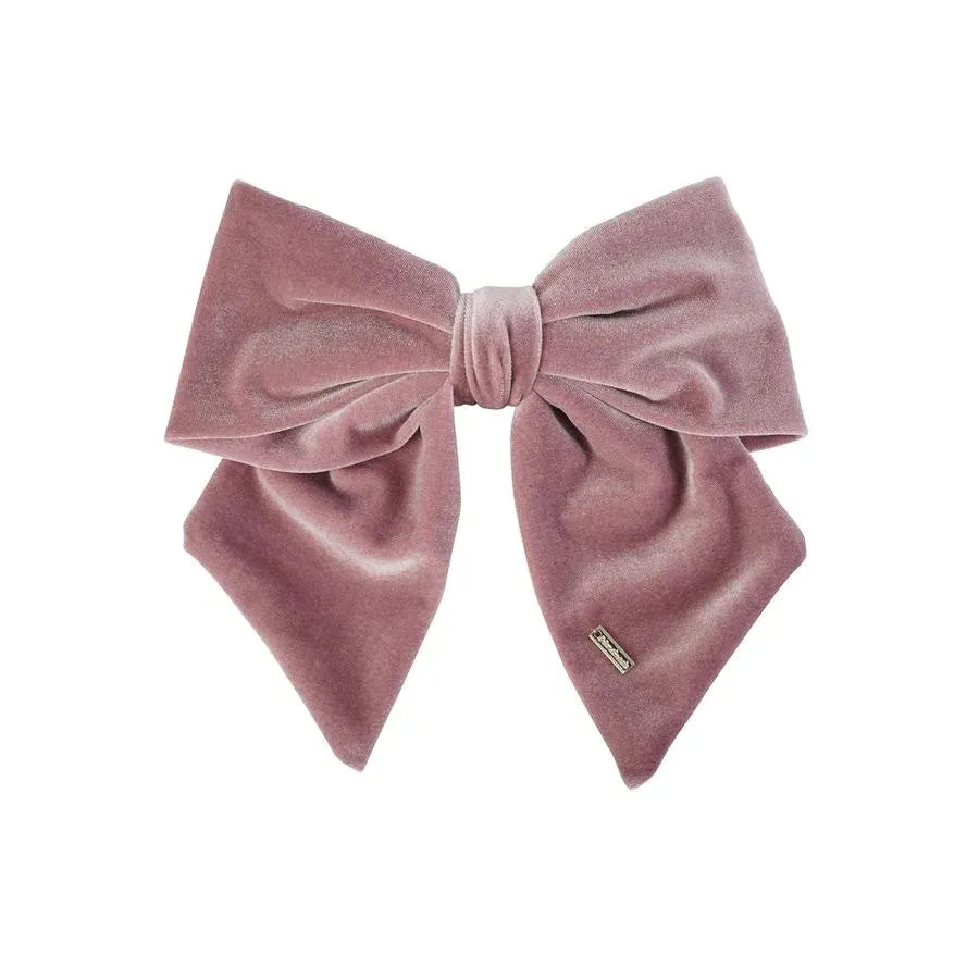 LARGE BOW VELVET BARRETTE