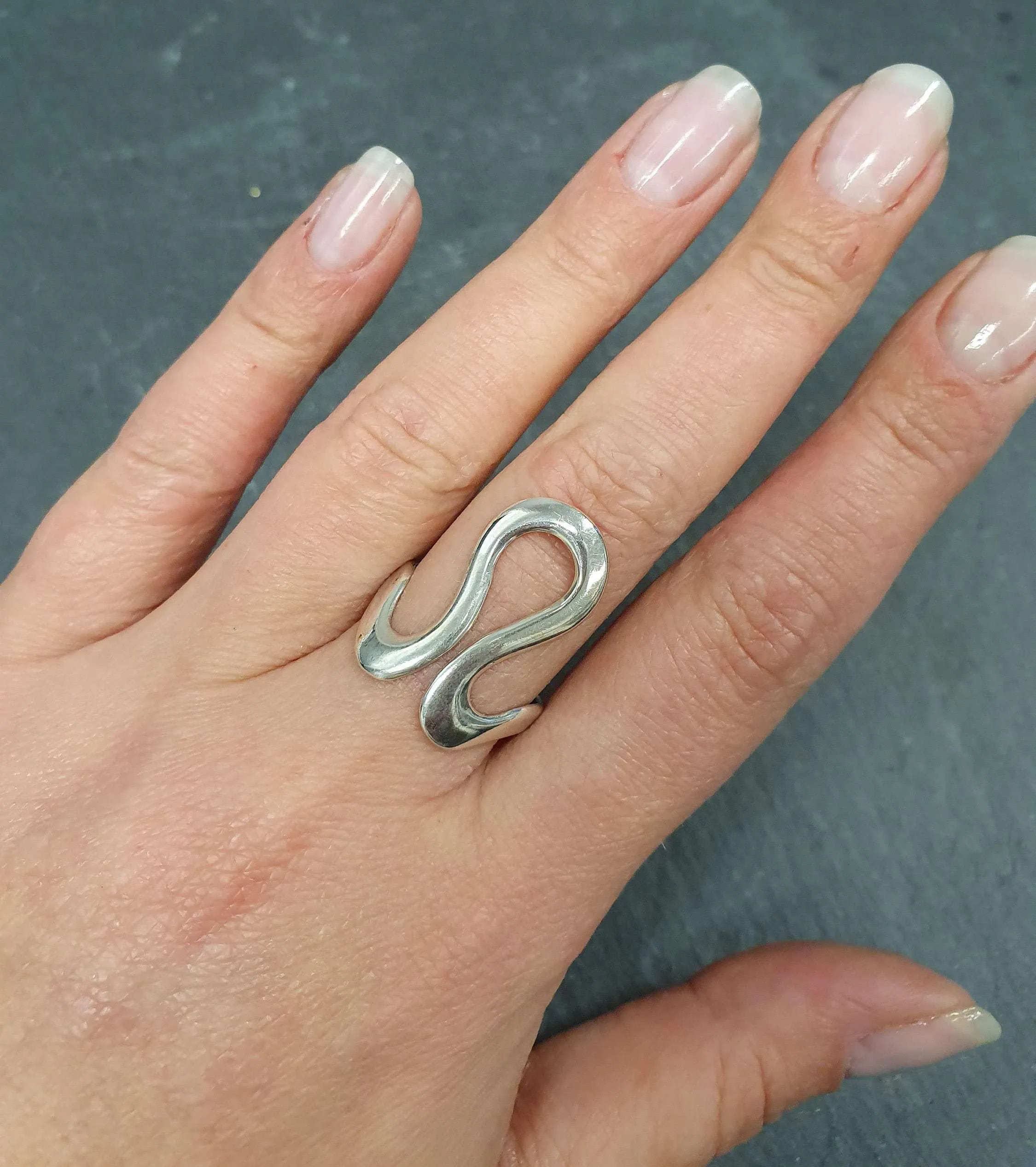 Leo Zodiac Ring - Silver Swan Ring - Statement Silver Ring