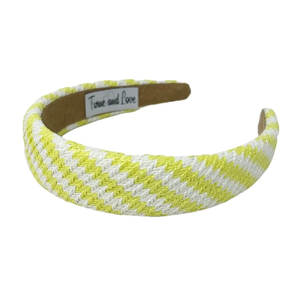 Lime Yellow Raffia Baroque Headband