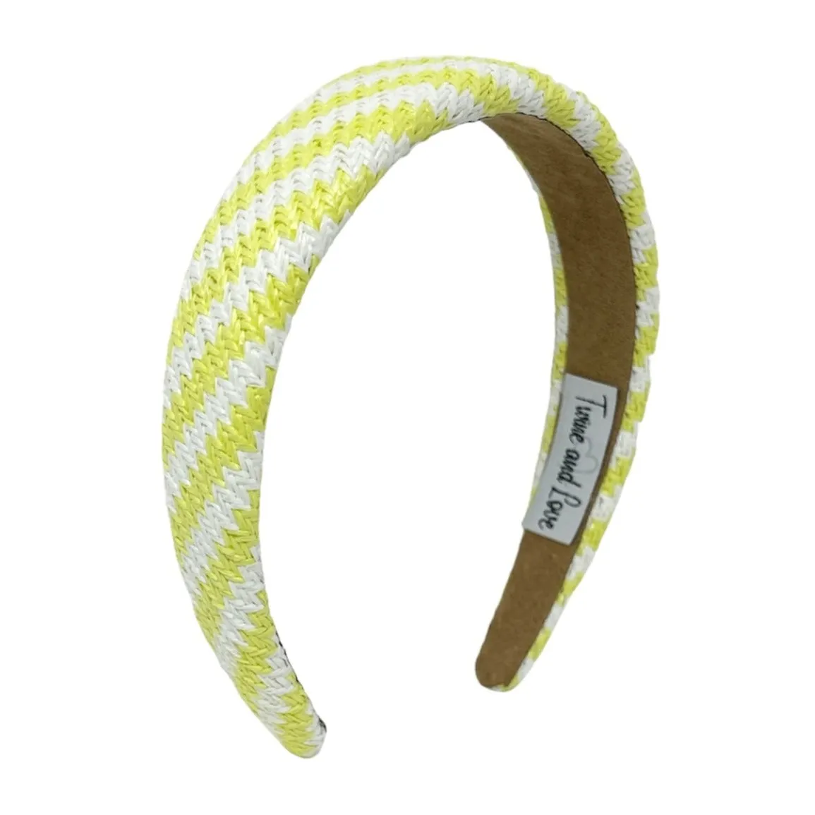 Lime Yellow Raffia Baroque Headband