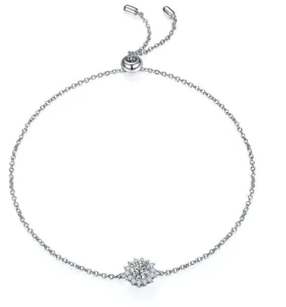 LovelyRovely Three Piece 925 Silver Necklace Earring Bracelet Set