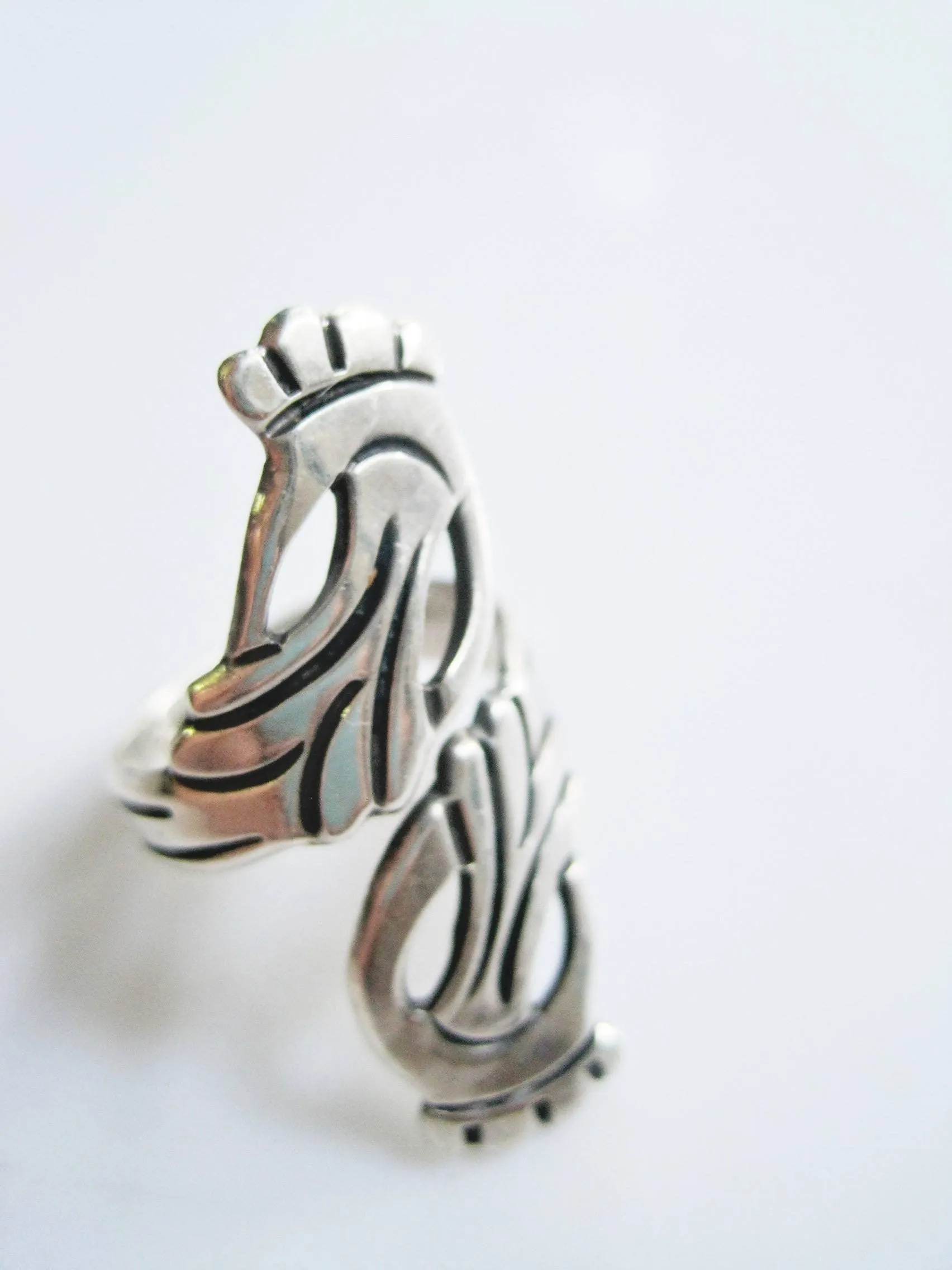 Mid Century Sterling Mexican Ring from Taxco with Eagle 3 Mark