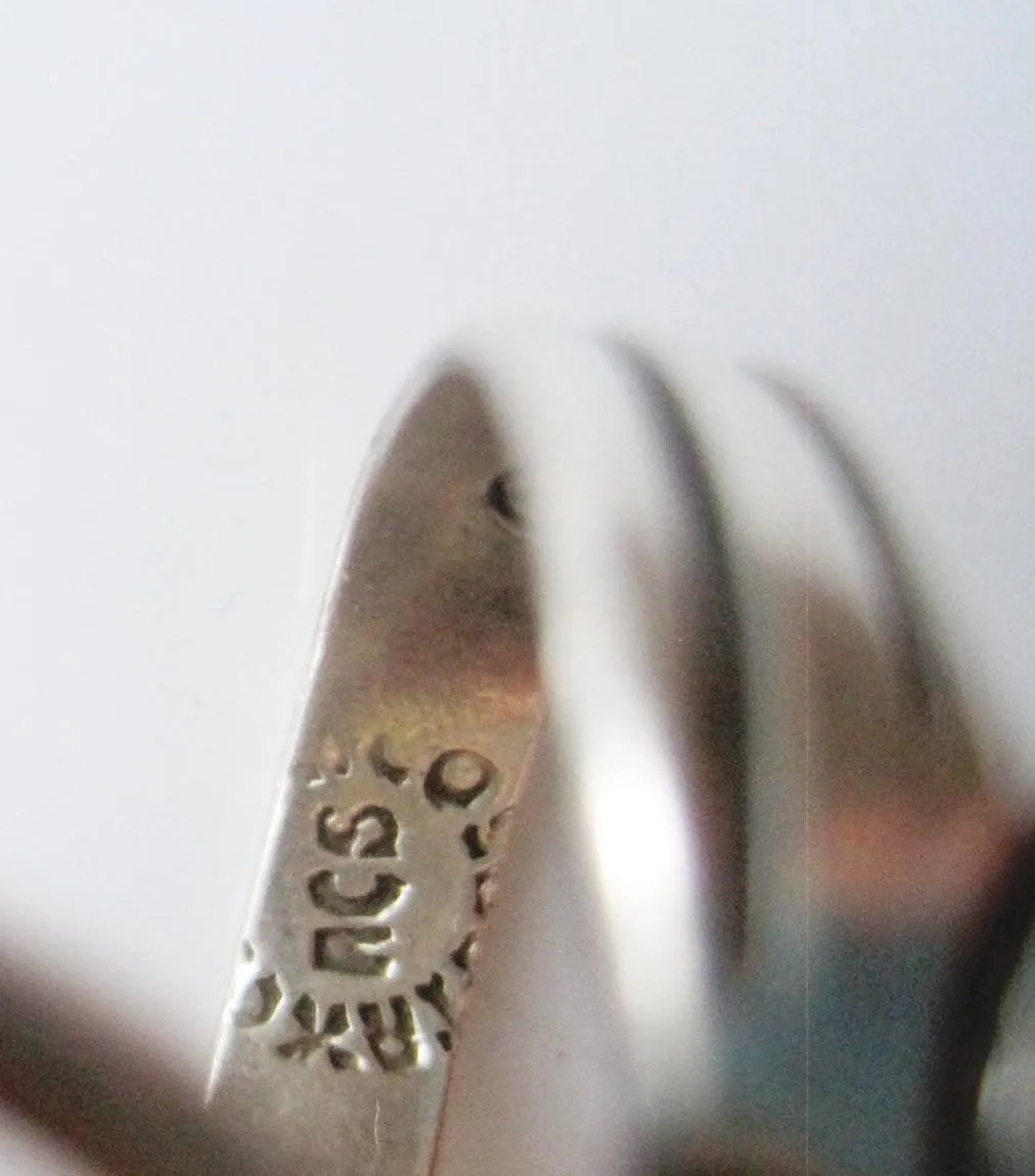 Mid Century Sterling Mexican Ring from Taxco with Eagle 3 Mark