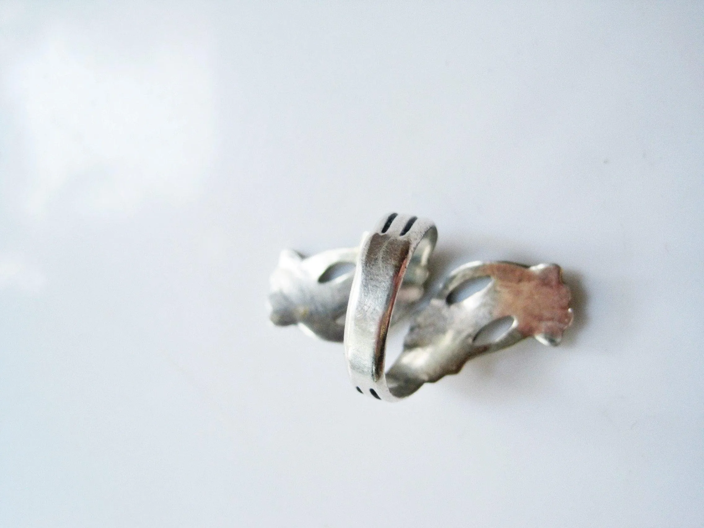 Mid Century Sterling Mexican Ring from Taxco with Eagle 3 Mark