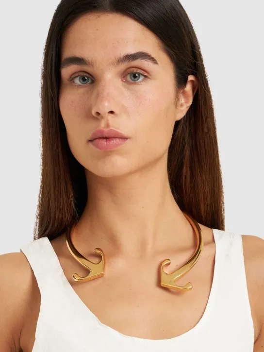 Off-White   Mono Arrow brass necklace 